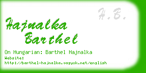 hajnalka barthel business card